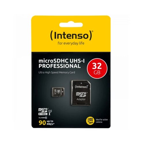 Intenso Micro SDHC/SDXC kartica 32GB Class 10, UHS-I +adapter, Pro - MicroSD 32GB Class10 UHS-I Pro Cene