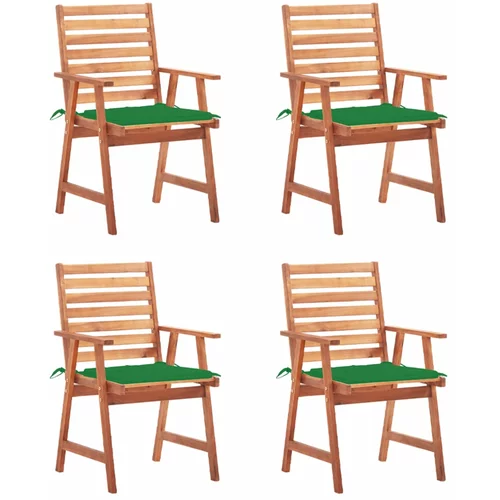  vrtne blagovaonske stolice s jastucima 4 kom od bagremovog drva