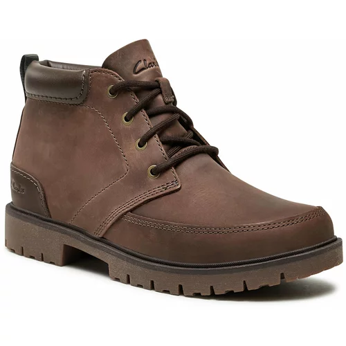 Clarks Pohodni čevlji Rossdale Mid 261734537 Brown Warmlined Leather