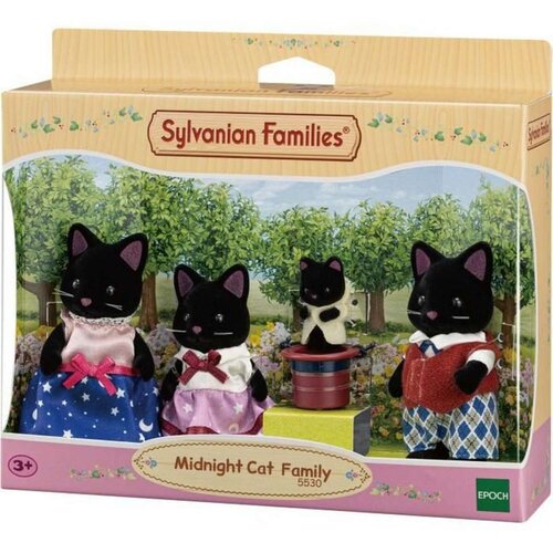 Epoch sylvanian midnight cat family Slike