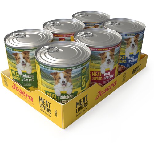  Ekonomično pakiranje Josera Meatlovers Menu 12 x 800 g - Mije&amp;scaron;ano pakiranje (3 vrste, novi dizajn) Slike