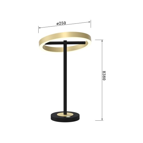 Wofi 8016-104 - LED dodirna prigu&amp;scaron;iva lampa BREST LED/10,5W/230V crna/zlatna Slike