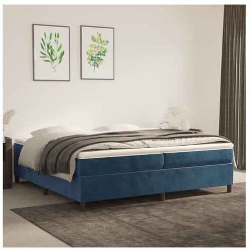  Za krevet s oprugama tamnoplavi 200x200 cm bar&scaron;unasti Cijene