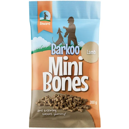 Barkoo Ekonomično pakiranje Mini Bones (poluvlažne grickalice) 4 x 200 g - s janjetinom