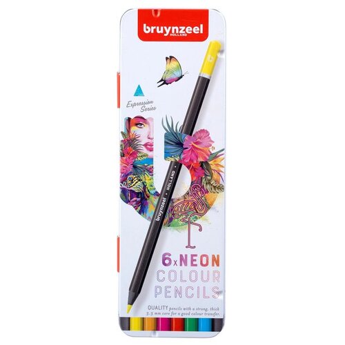  Olovke u boji Bruynzeel neon nijanse 6 kom (olovke u boji za crtanje) KORI&amp;Scaron;TENO Slike