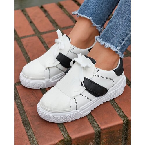 Resti Black and white women's sports shoes with rubber inserts Inika - Footwear Cene