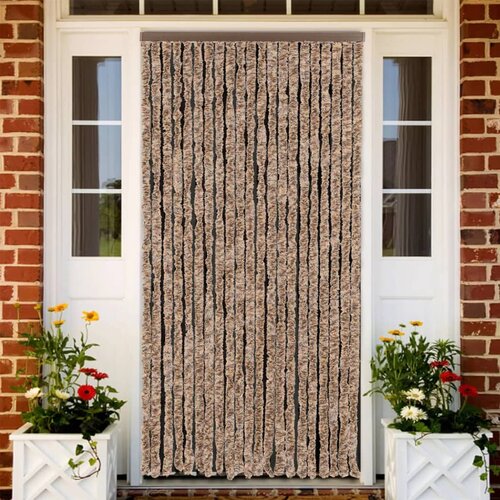 vidaXL Zavesa proti mrčesu bež in temno rjava 90x220 cm šenilja Cene