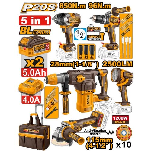 Ingco COSLI251193E Akumulatorski set alata 5/1 Cene