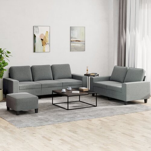  3-dijelni set sofa tamnosivi od tkanine Cijene