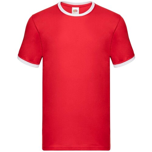 Fruit Of The Loom Men's red t-shirt Ringer Cene