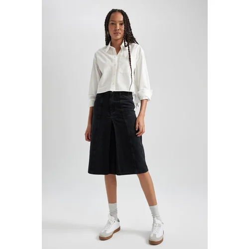 Defacto Fashion Fit Jean Midi Skirt