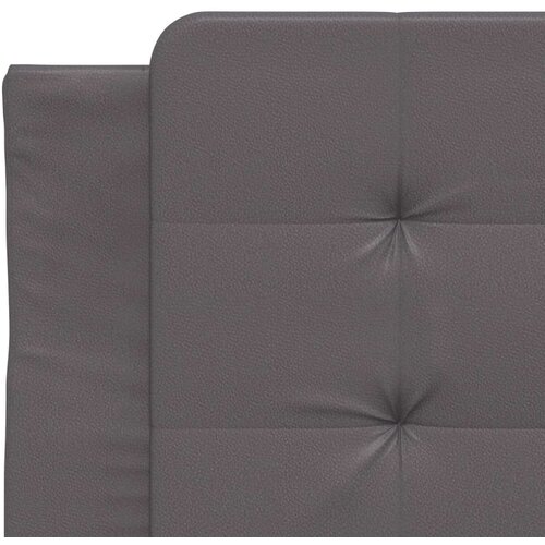 VidaXL Okvir kreveta s LED svjetlima sivi 90 x 200 cm od umjetne kože Slike