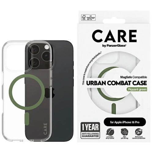 PanzerGlass CARE BY FLAGSHIP OVITEK Z ZA MAGSAFE ZA IPHONE 16 PRO ZELEN, (21898542) Cene