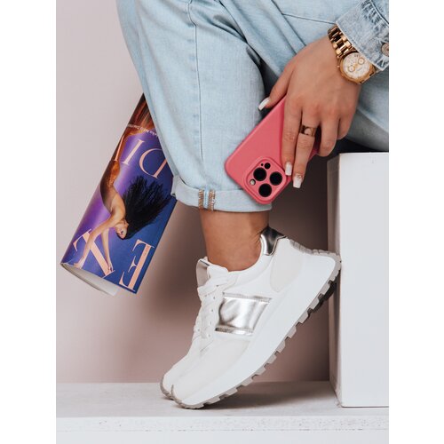 DStreet Sneakersy damskie na płaskiej podeszwie NEWSTREET białe Cene