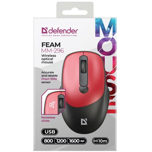 Defender MOUSE FEAM MM-296 RF SILENT RED Cijene