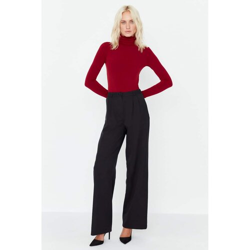 Trendyol Black Wide Leg Trousers Cene