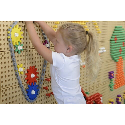  Masterkidz zidna ploča zupčanici i lanac 79 kom. izgraditi vlastiti mehanizam Slike