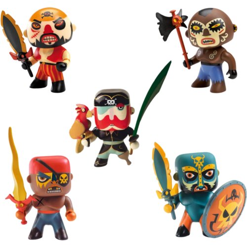Djeco Komplet Arty Toys veliki - pirati Biglos & Etnic & Sam Parrot & Skull night & Soscar Cene