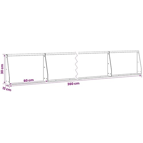  Zid za zadržavanje 6 kom. 60 x 12 x 30 cm Nehrđajući čelik - Nehrđajući čelik 60 x 12 x 30 cm 6 x ravni Cijene