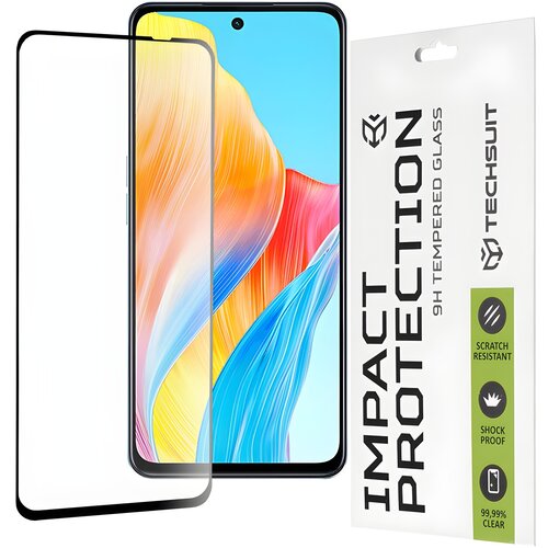Techsuit 111D celoplošno zaščitno steklo za Oppo A98 5G - Črna Cene