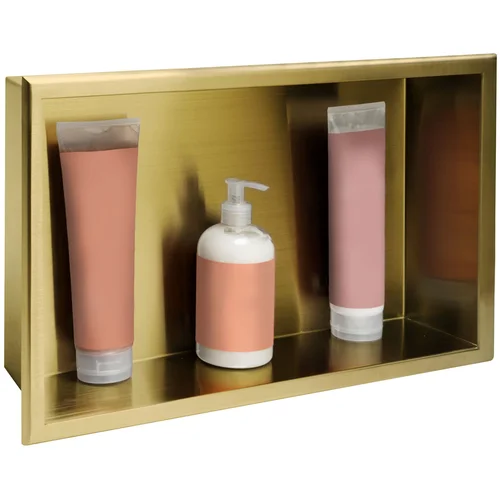 Rea bathroom shelf 30x45 gold brush