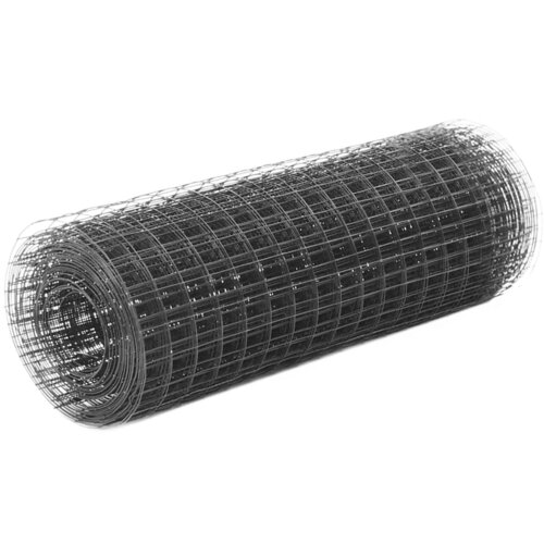 vidaXL Žična mreža za ograjo jeklo s PVC oblogo 10x0,5 m siva Cene