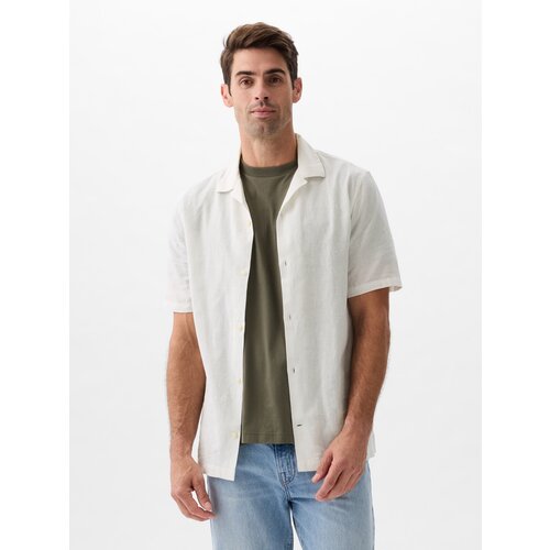 GAP Linen Shirt with Short Sleeves - Men's Cene