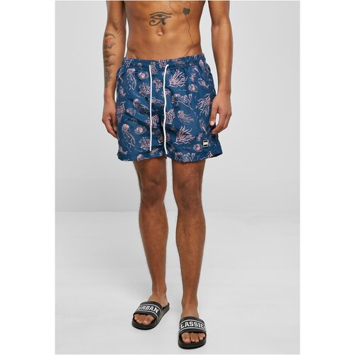Urban Classics Pattern of swimming shorts navy aop Slike