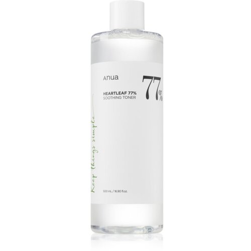 Anua Heartleaf 77% Soothing Toner čistilni in pomirjajoči tonik za obnovo kožne pregrade za obnovo kožne pregrade 500 ml Slike