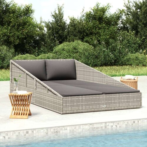 vidaXL Vrtni krevet sivi 110x200 cm od poliratana Cene