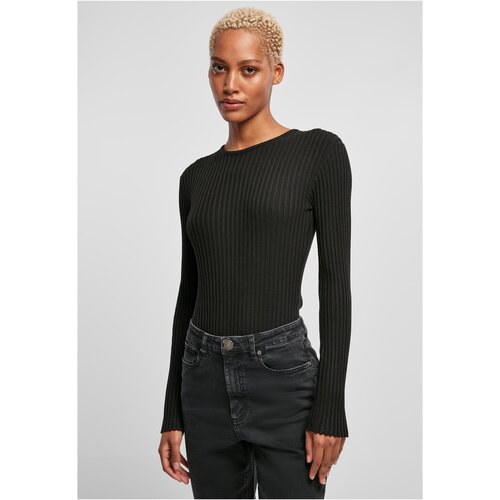 UC Ladies Ladies Rib Knit Longsleeve Body black Slike