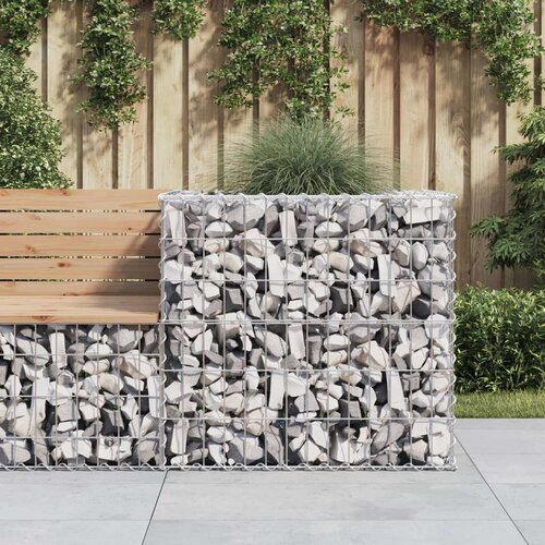  Gabionska košara srebrna 70 x 70 x 65 cm od pocinčanog željeza Cijene