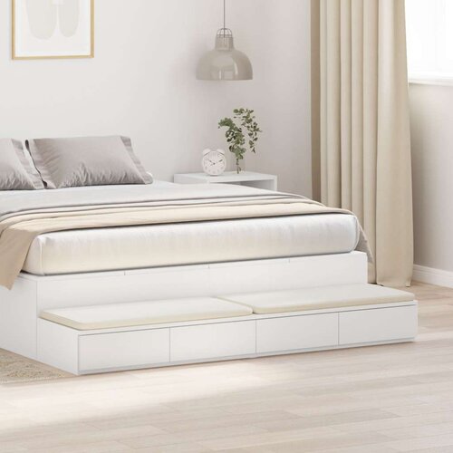  Nočne omarice Bela MDF 140 x 36,5 x 16,5 cm Nočna omarica, (22008192) Slike
