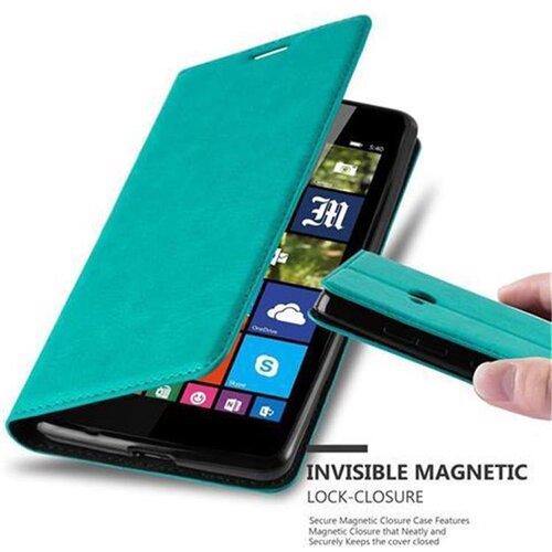 Cadorabo Ohi&scaron;je, združljivo z Nokia Lumia 540 v bencinsko turkizna - Za&scaron;čitni ovitek z magnetnim zapiranjem, stoječo funkcijo in režo za kartice, (20558008) Cene