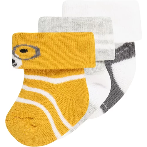 EWERS Čarape 'Bär' narančasto žuta / siva melange / bijela