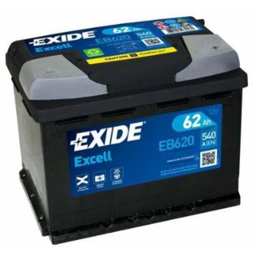 Exide akumulator Excell, 62AH, D, 540A, EB620 Slike