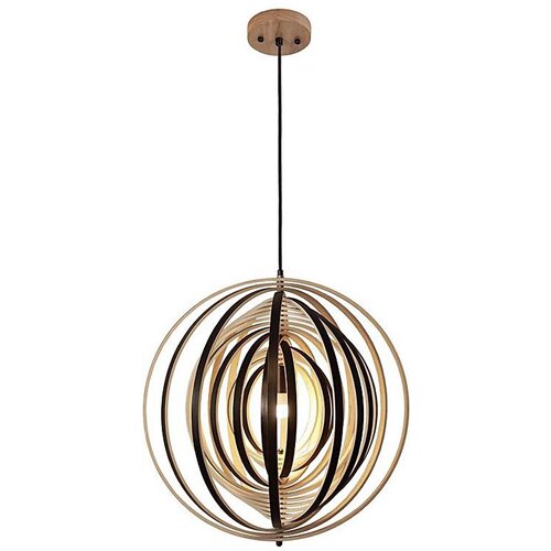  Drveni viseći luster na sajli 1xE27/60W/230V prečnik 50 cm masiv/furnir/kaučukovo drvo Slike