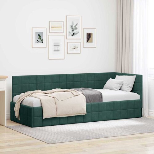  Kutni okvir kreveta Tamnozelena 80 cm x 200 cm Bar&scaron;un Cijene