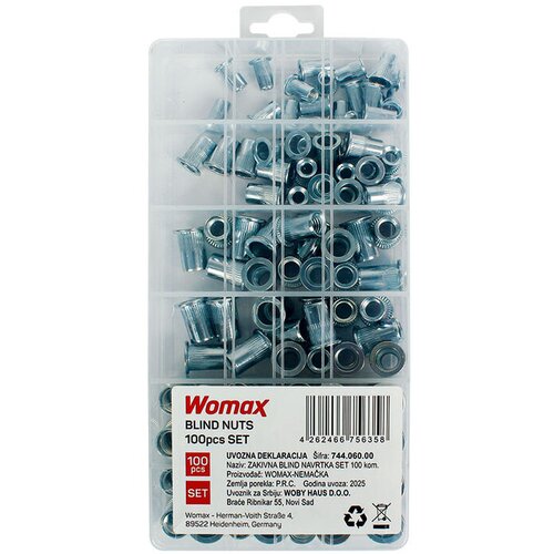 Womax Set zakivki sa navojem, 100 komada Slike