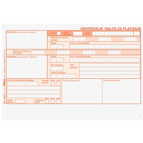  Obrazac HUB 3(1+2) set pk100 Cene