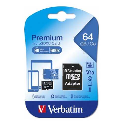 Verbatim SDXC 64GB micro Premium Slike