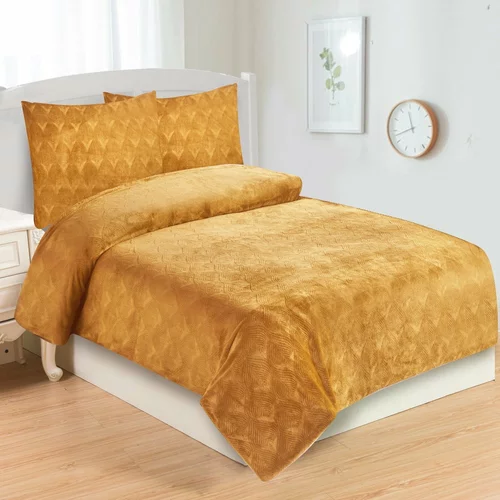 My House Oker rumena enojna posteljnina iz mikropliša 140x200 cm –