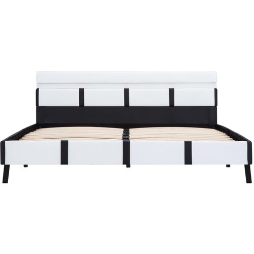  Okvir za krevet od umjetne kože LED bijeli 160 x 200 cm Slike
