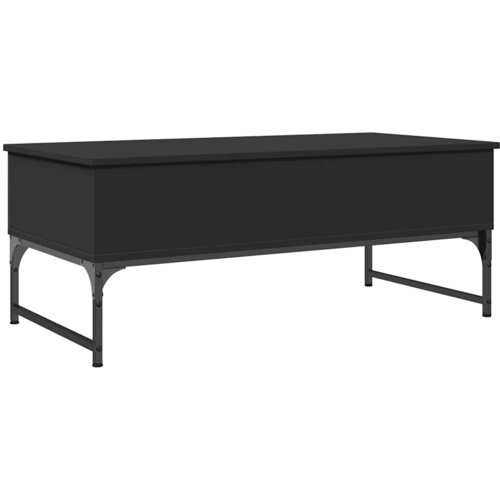 Stolić za kavu crni 100 x 50 x 40 cm konstruirano drvo i metal Slike