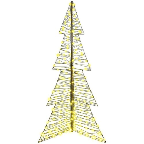 VidaXL Božićno drvce s 240 LED svjetlima Topla bijela 180 cm Ratan Slike