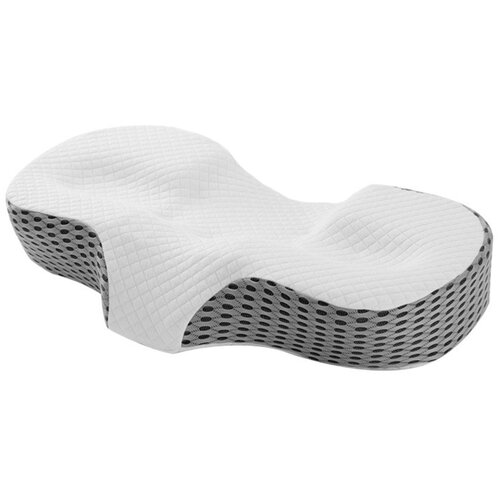 INF Metuljast anatomski vzglavnik iz spominske pene za vrat, snemljiv ovoj grey+white, (5000309262) Slike