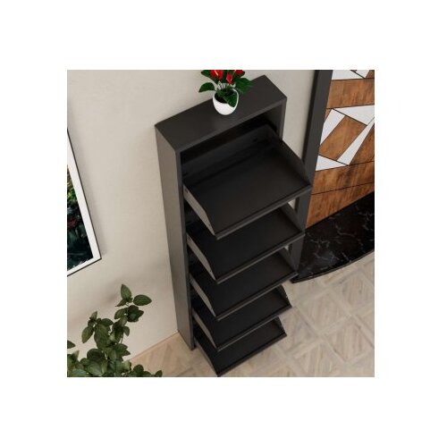 Hanah home ormar za cipele 5 piece metal anthracite Slike