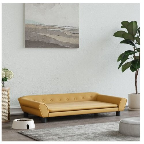 VidaXL Krevet za pse smeđi 100 x 50 x 21 cm bar&amp;scaron;unasti Slike