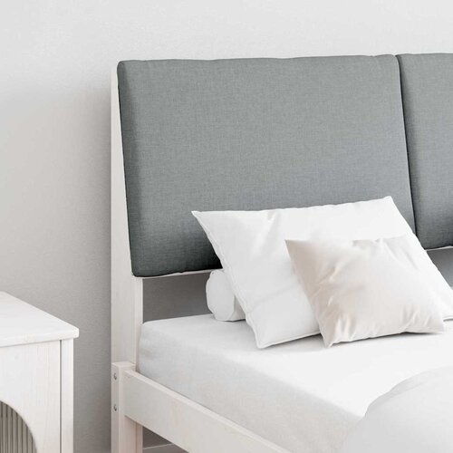 vidaXL Tapecirani uzglavlje Svijetlo siva 160 cm Čvrsto borovo drvo Cijene