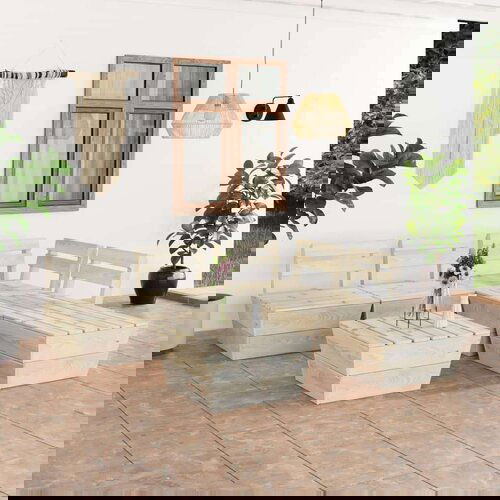  6-dijelna vrtna garnitura od paleta od impregnirane smrekovine Cijene